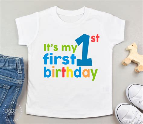 My First Birthday Shirt For Baby Boy Or Girl Custom First Etsy