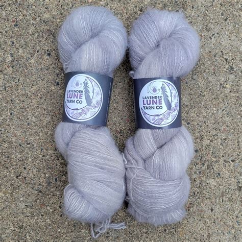 Cotton Fluff Heathers Gray Lavender Lune Yarn Co