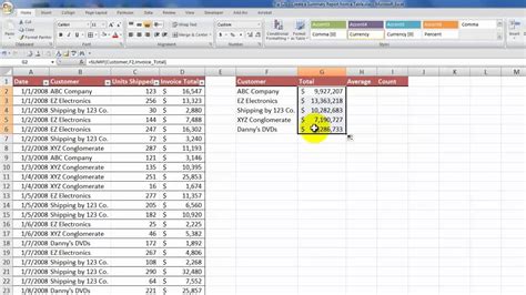 How To Create A Summary Report From An Excel Table Names Ranges