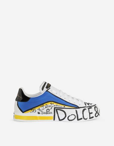 Dolce And Gabbana Limited Edition Portofino Sneakers In White Modesens