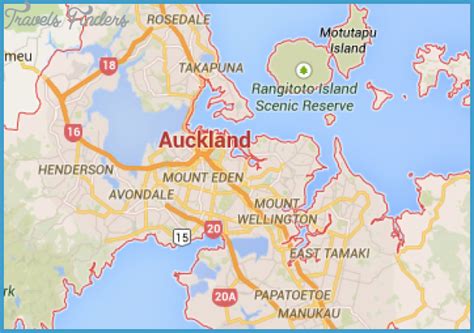 Map Of Auckland New Zealand Travelsfinderscom