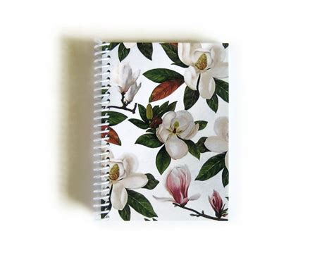 magnolia-flowers-notebook-spiral-bound-4-x-6-flower-notebook,-pocket-notebook,-spiral
