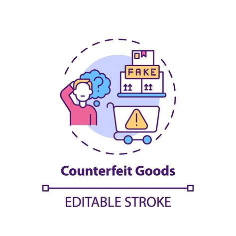 Counterfeit goods concept icon 2283402 Vector Art at Vecteezy