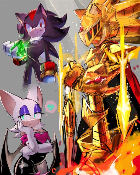 Sonic The Hedgehog Shadow The Hedgehog Rouge The Bat Caliburn And