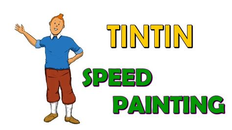 Speed Paint How To Draw Tintin Digital Drawing Youtube