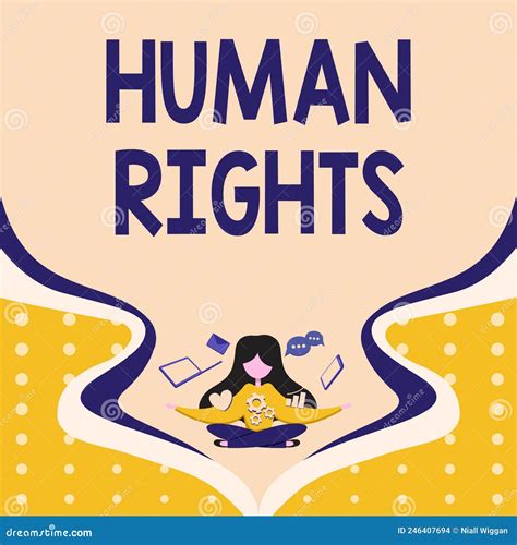 Text Showing Inspiration Human Rights Business Concept Moral