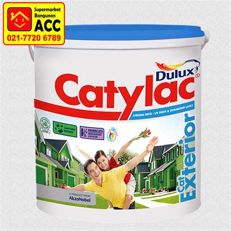 Cat tembok dulux eksterior catylac. Dulux Catylac Cat Tembok Exterior Medium Warna Putih 5Kg ...