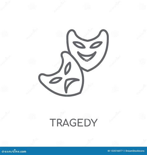 Tragedy Linear Icon. Modern Outline Tragedy Logo Concept on Whit Stock