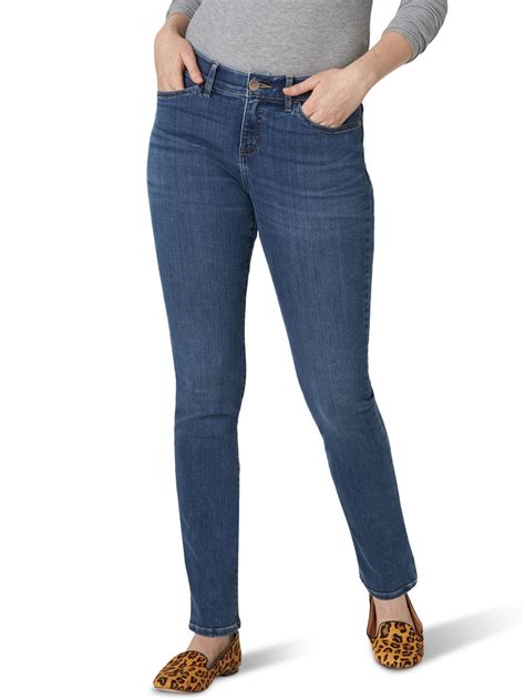 Lee Womens Flex Motion Relaxed Fit Straight Leg Jean
