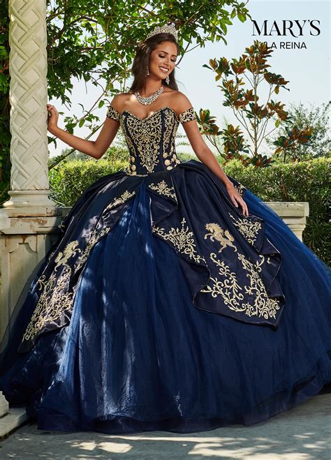 If you want a little pop of color or else you can wear the same navy blue nail paint for a formal occasion. Lareina Quinceanera Dresses | Style - MQ2112 in Red/Gold ...