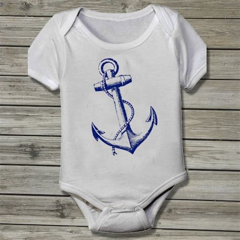 Nautical Baby Shower Baby Boy Clothes Anchor Onepiece Baby