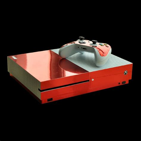 Red Chrome Protector Skins Function For Microsoft Xbox One Slim Console
