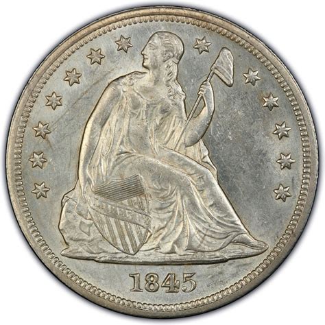 1845 Seated Liberty Silver Dollar Values And Prices Past Sales