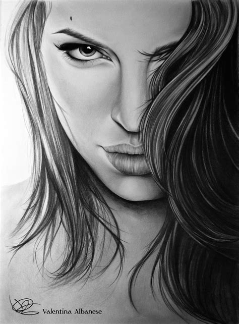 Angelina Jolie Sketch At Explore Collection Of