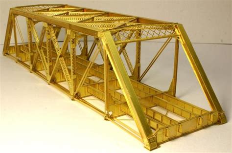 N Scale Brass Double Track Pratt Thru Truss Bridge 97384547