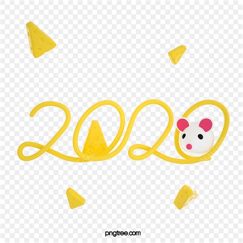 Yellow 3d Vector 3d Yellow Cartoon Rat Year Of The Zodiac Cheese