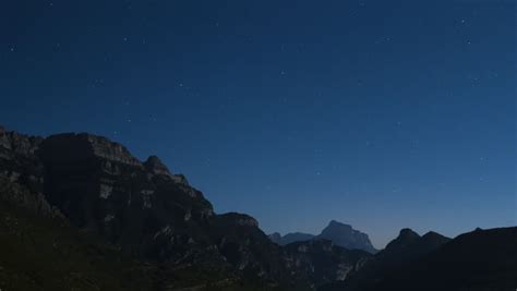 Stars And Mountains At Night Stock Footage Video 18547730