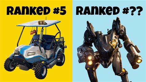 Ranking Every Vehicle In Fortnite Battle Royale Youtube