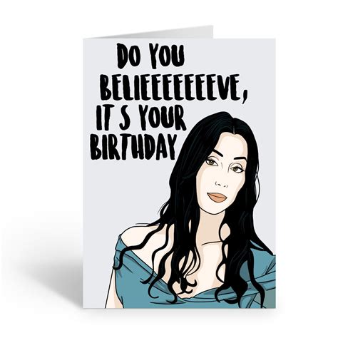 Cher Believe Birthday Card A6 Greeting Card Etsy Australia