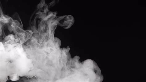 White Smoke On Black Background Stock Video Youtube