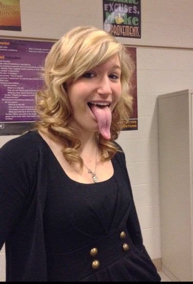 person with long tongue