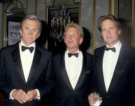 Kirk Douglas And His Sons Eric And Michael Pictured In Beverly Hills