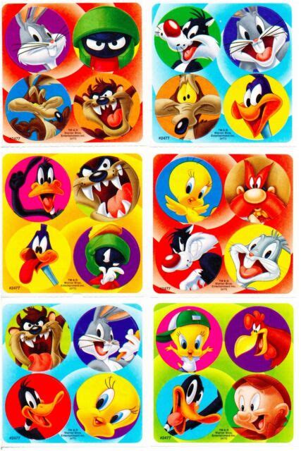 Looney Tunes Stickers Looney Tunes Party 24 Dots Stickers Bugs