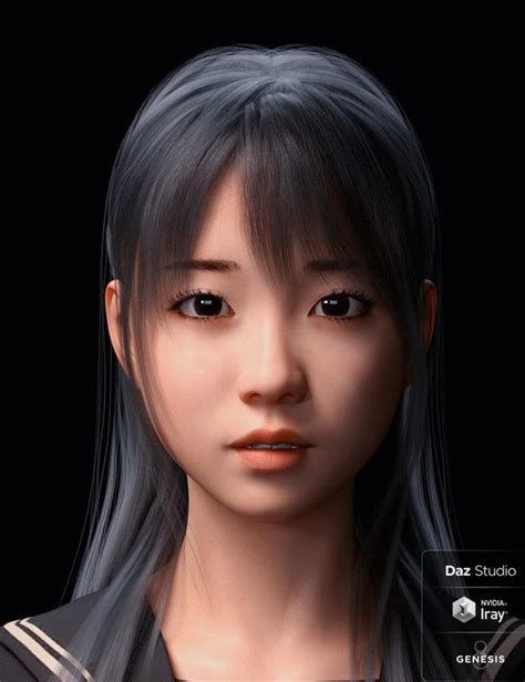 Ye Jin Character And Hair For Genesis 8 1 Female Topgfx Daz3d Renderosity Poser 3d Stuff
