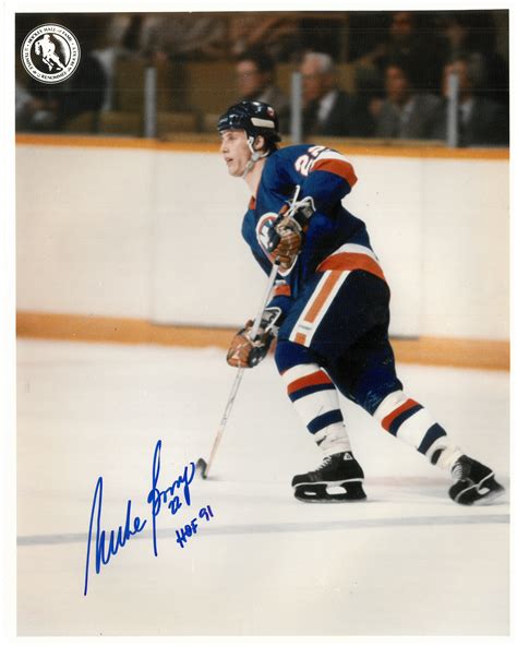 Lot Detail Mike Bossy Autographed 8x10 Photo W Hof