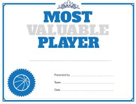 printable basketball award certificates