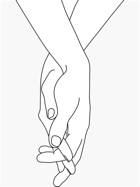 Holding Hands Sticker For Sale By Heymaystudio Redbubble