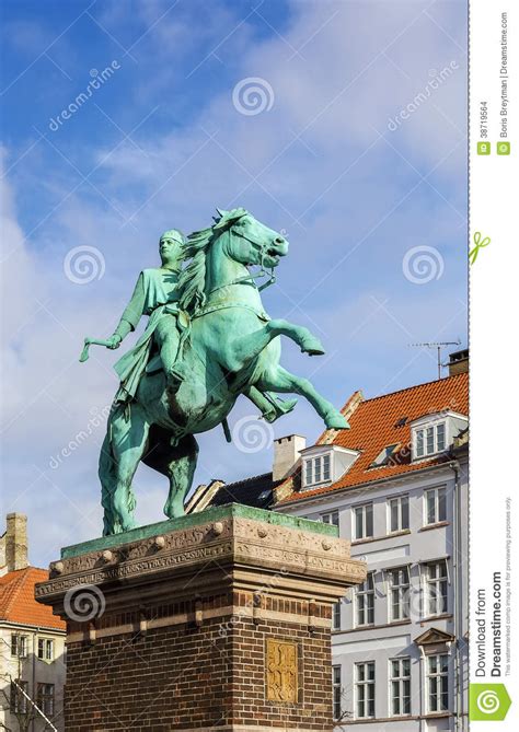 The Equestrian Statue Of Absalon Copenhagen Stock Photo Image Of