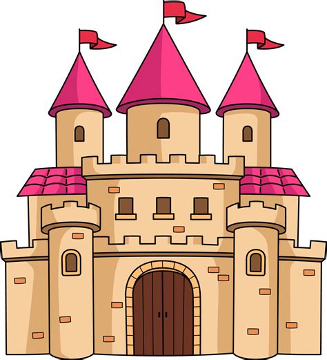 Simple Princess Castle Cartoon