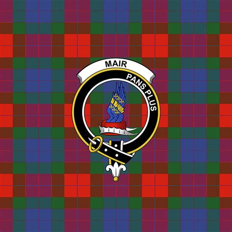 Mair Tartan Clan Badge Weekender Tote Bag K2 Mixed Media By Tram Fine
