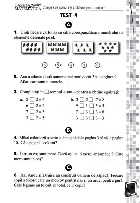 Culegere Gazeta Matematica Junior Clasele Pregatitoare 1 2 Ed Dph