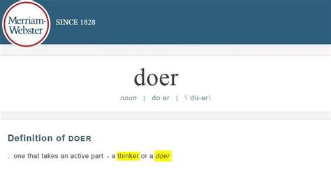 Definition Of Doer How To Memorize Things Words Create Words