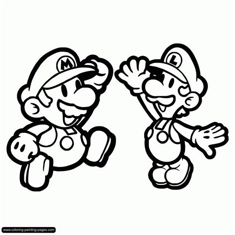 Mario Brothers Coloring Pages Clip Art Library