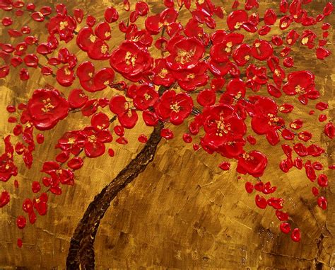 Blossom Original Impasto Palette Knife Abstract Painting