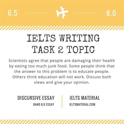 Ielts Writing Task 2 Discursive Essay Of Band 80 Topic Health And Food
