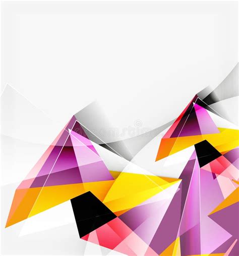 3d Triangles And Pyramids Abstract Geometric Vector Stock Vector