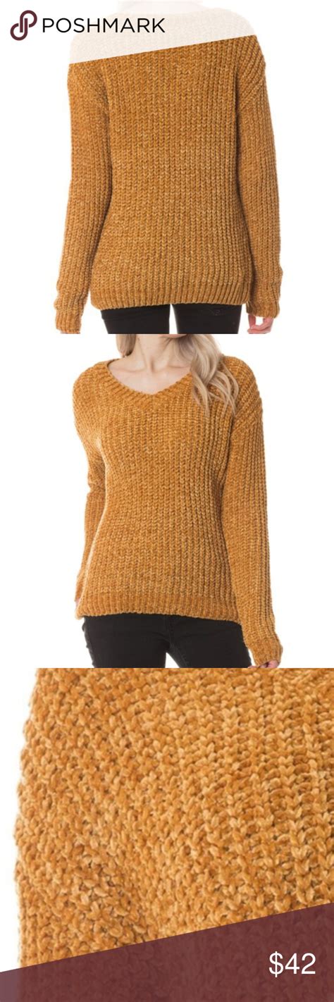So Soft Chenille Mustard Sweater Mustard Sweater Clothes Design