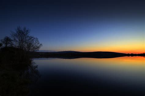 Nature Lake Landscape Reflection Fog Lake Sunrise