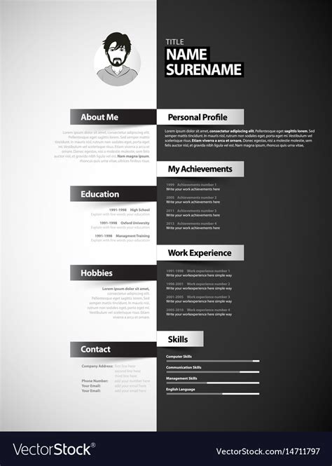 A research paper is a common form of academic writing. Creative cv template with paper stripes Royalty Free Vector