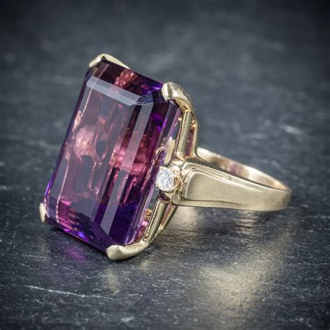 Vintage Amethyst Ring 18ct Gold Antique Jewellery Online