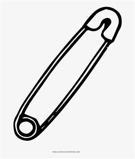 Safety Pin In Coloring Pages Clipart 4510293 Pinclipart Images