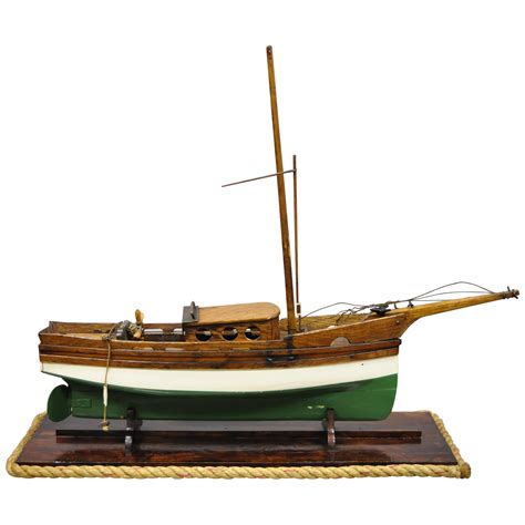 Large Sailing Boat Model At 1stdibs