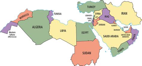 Political Map Of North Africa And Southwest Asia United States Map