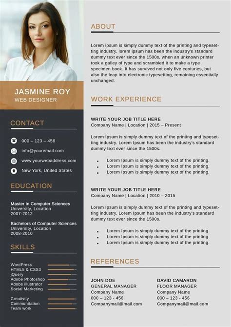 Você poderá alterar completamente estes exemplos de curriculum vitae prontos para preencher. Snobbish Photoshop Tips #photoshopediting #RealPhotographyRetouchingDigitalCamera… | Plantilla ...