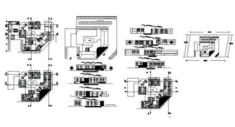 Multi Level Hotel Building Detailed Architecture Project Dwg File Cadbull