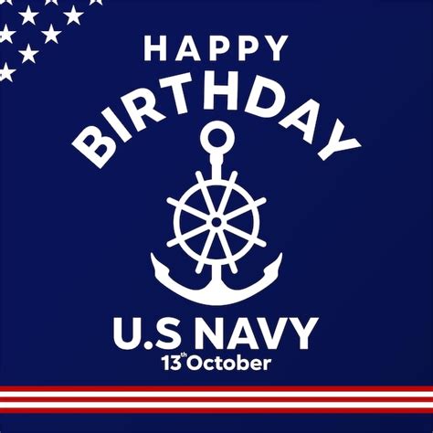 Premium Vector The United States Navy Birthday With A Flat Design